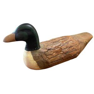 Hand Carved Painted Mallard Duck Decoy 15"